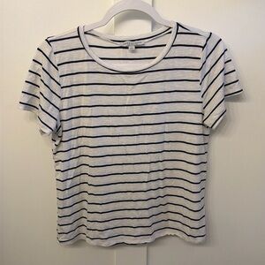 Striped crew neck tee